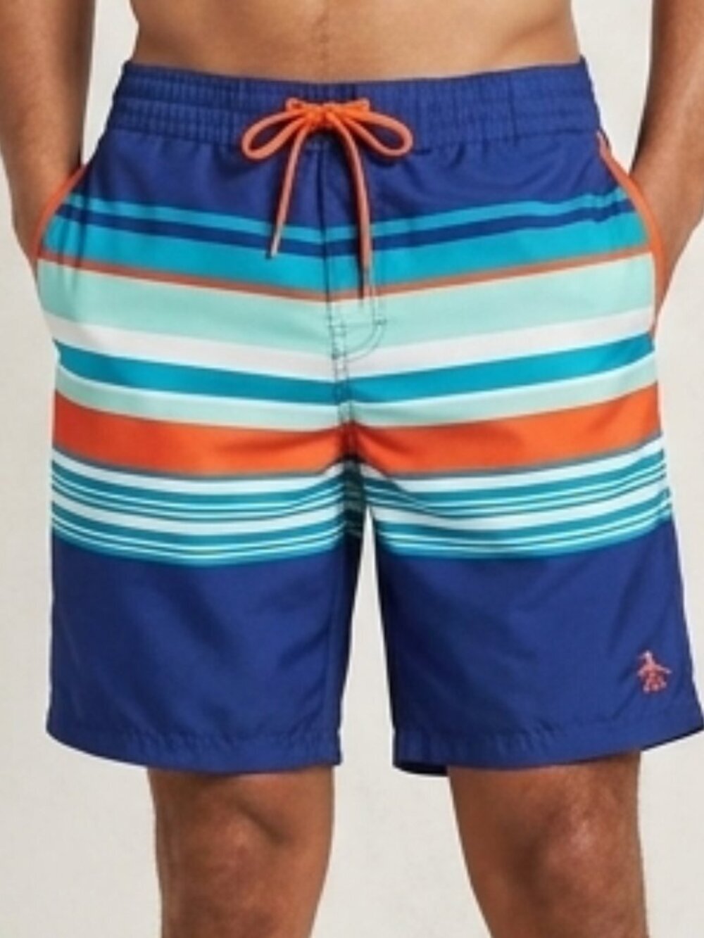 ⭐️ 5 for 20$! ⭐️ Original Penguin Orange and Blue Striped Swimwear